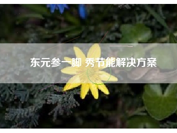 東元參一腳 秀節能解決方桉