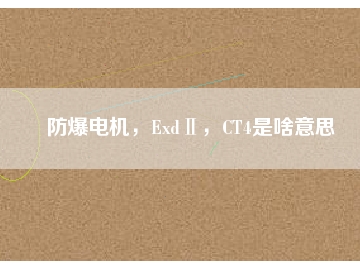 防爆電機，ExdⅡ，CT4是啥意思
