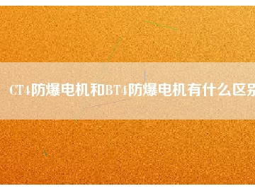 CT4防爆電機和BT4防爆電機有什么區別