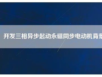 開發三相異步起動永磁同步電動機背景