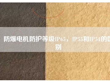 防爆電機防護等級IP65，IP55和IP54的區別