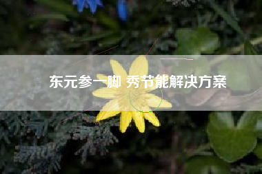 東元參一腳 秀節能解決方桉